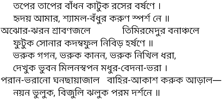 Tagore song toper taper badhon