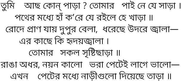 Tagore song tumi achho kon para