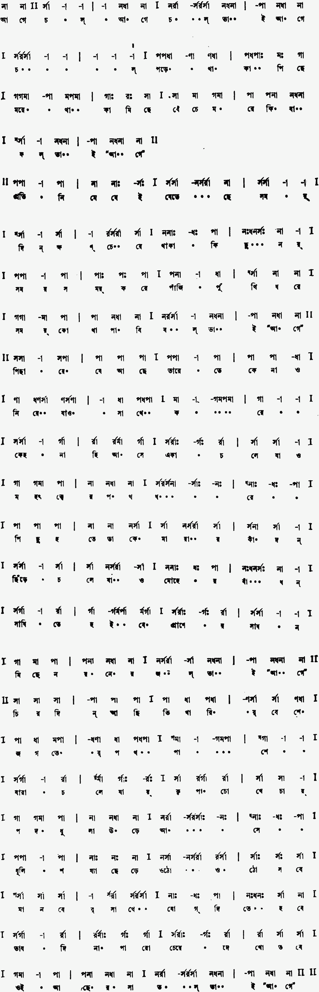 Notation age chol age chol bhai