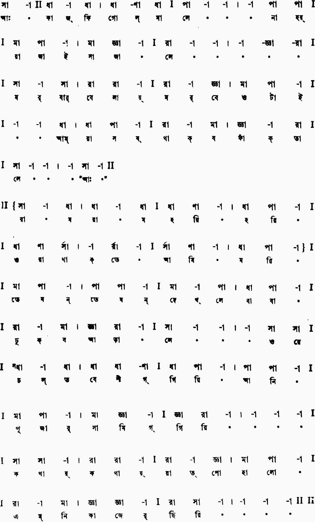 Notation ah kaj ki golmale