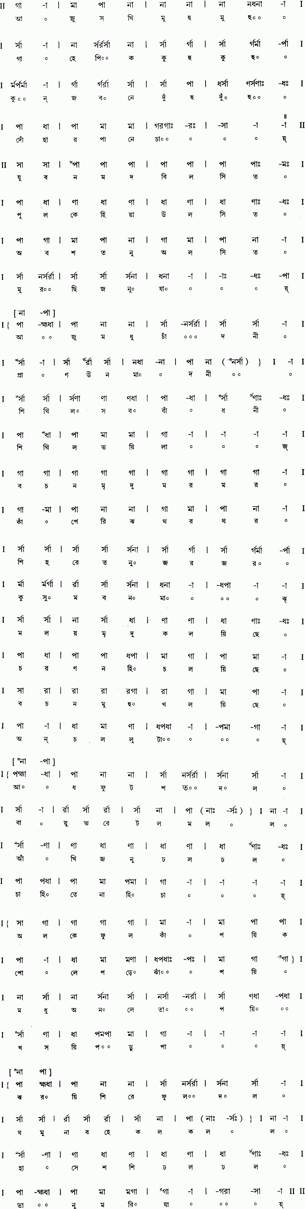 Notation aju sokhi muhu muhu