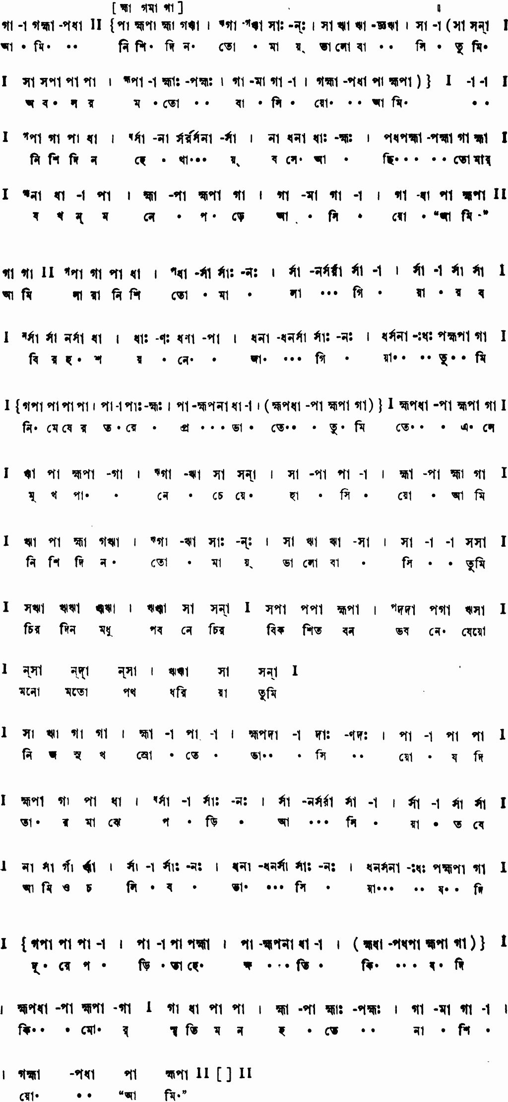 Notation ami nishidin tomay