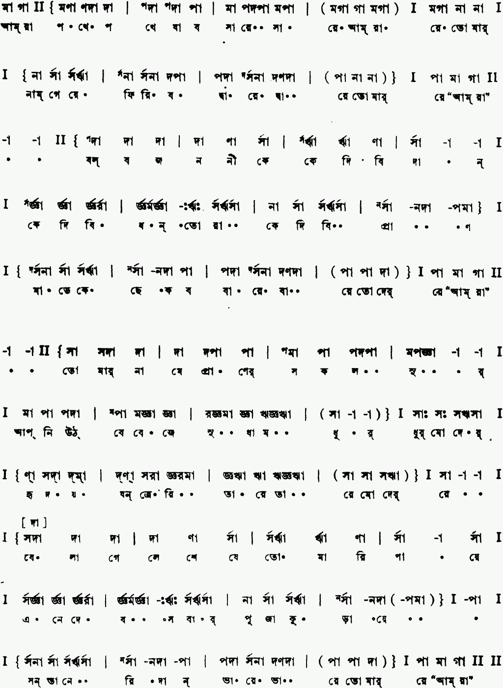 Notation amra pothe pothe jabo