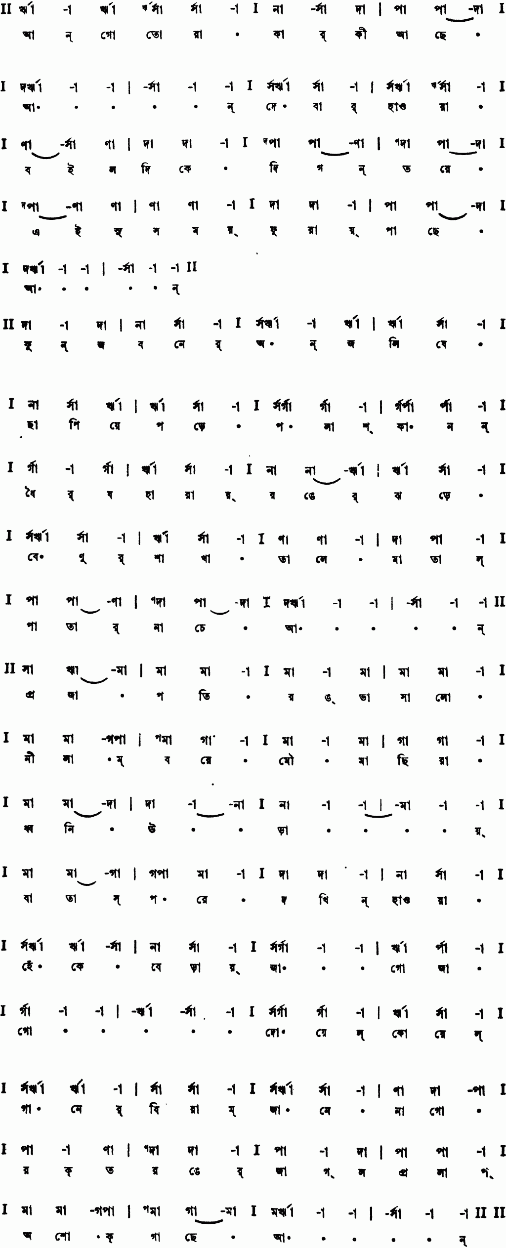Notation an go tora kar ki