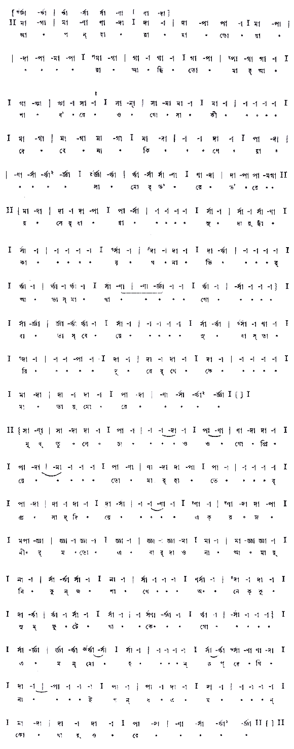 Notation aponhara matoyara