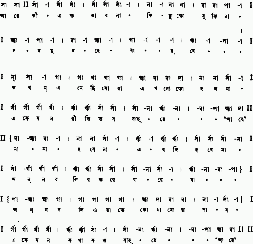 Notation are ki eto bhabona