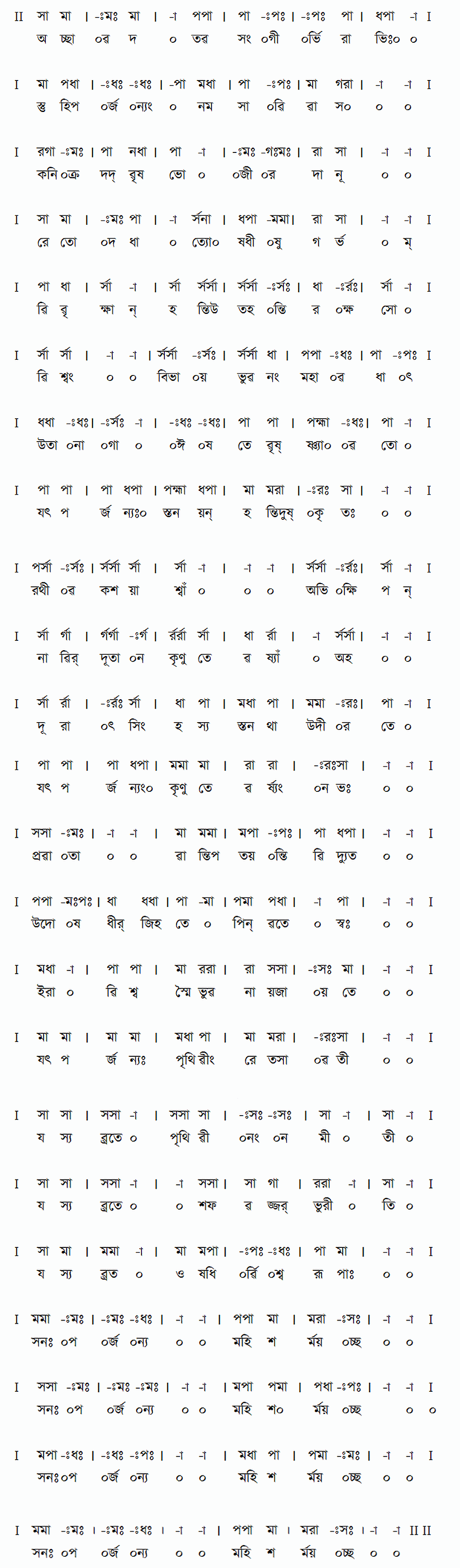 Notation achchha bada tabasang