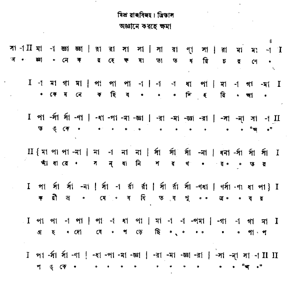 Notation agyane karo he khama