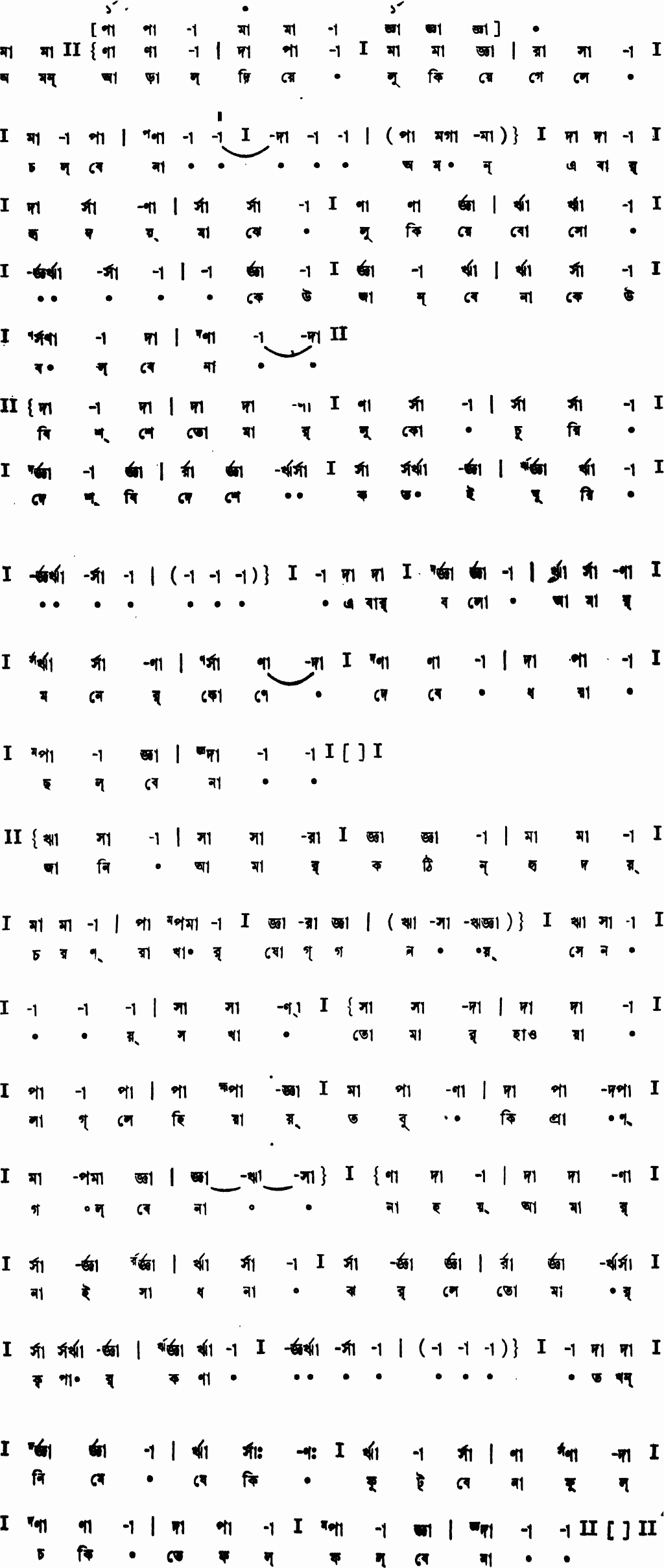 Notation amon aral diye lukiye