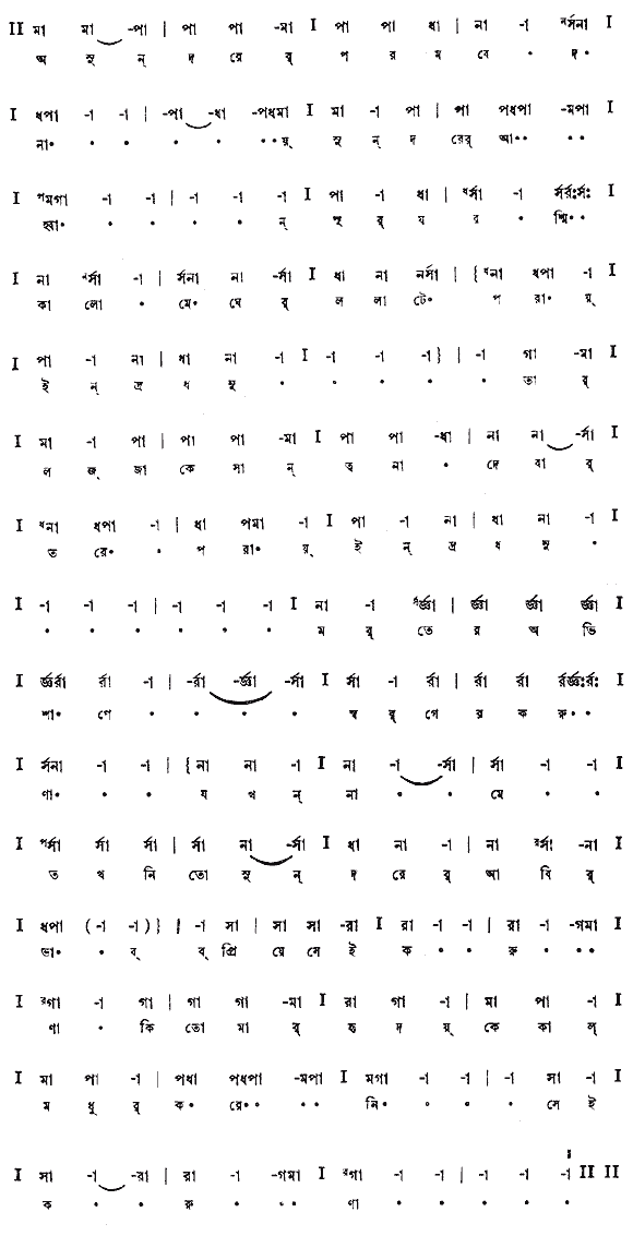 Notation asundarer param bedonay