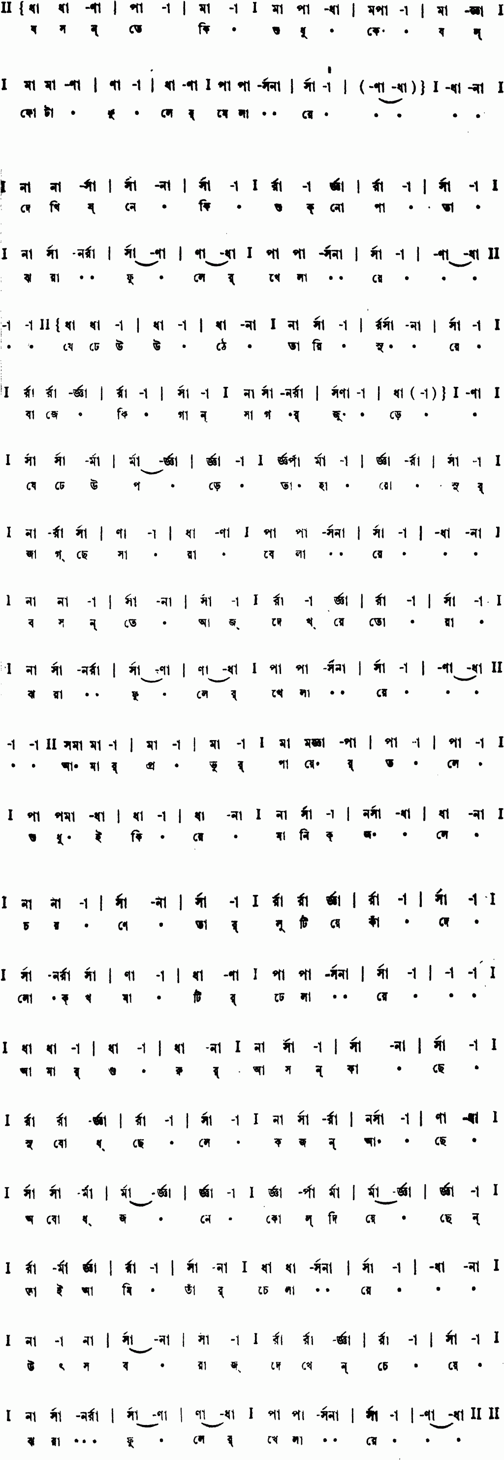 Alternate notation basante ki shudhu