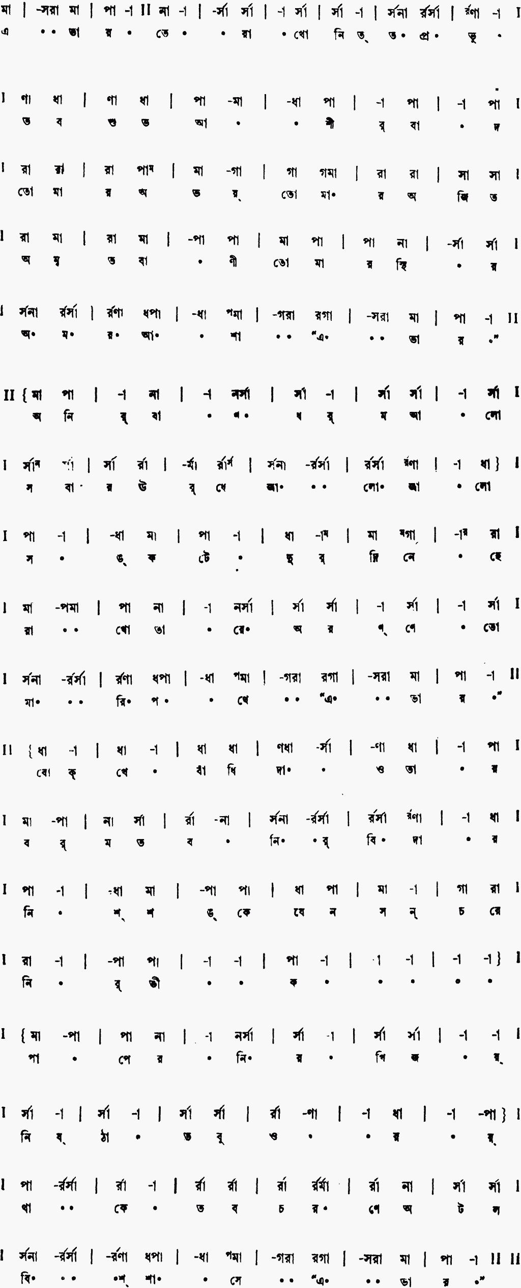 Notation e bharote rakho