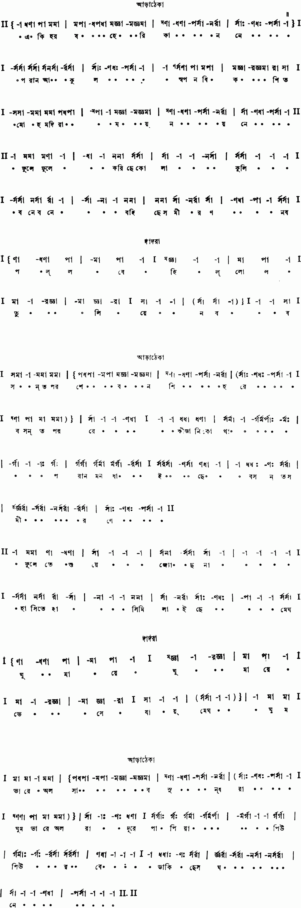 Notation e ki harosh heri