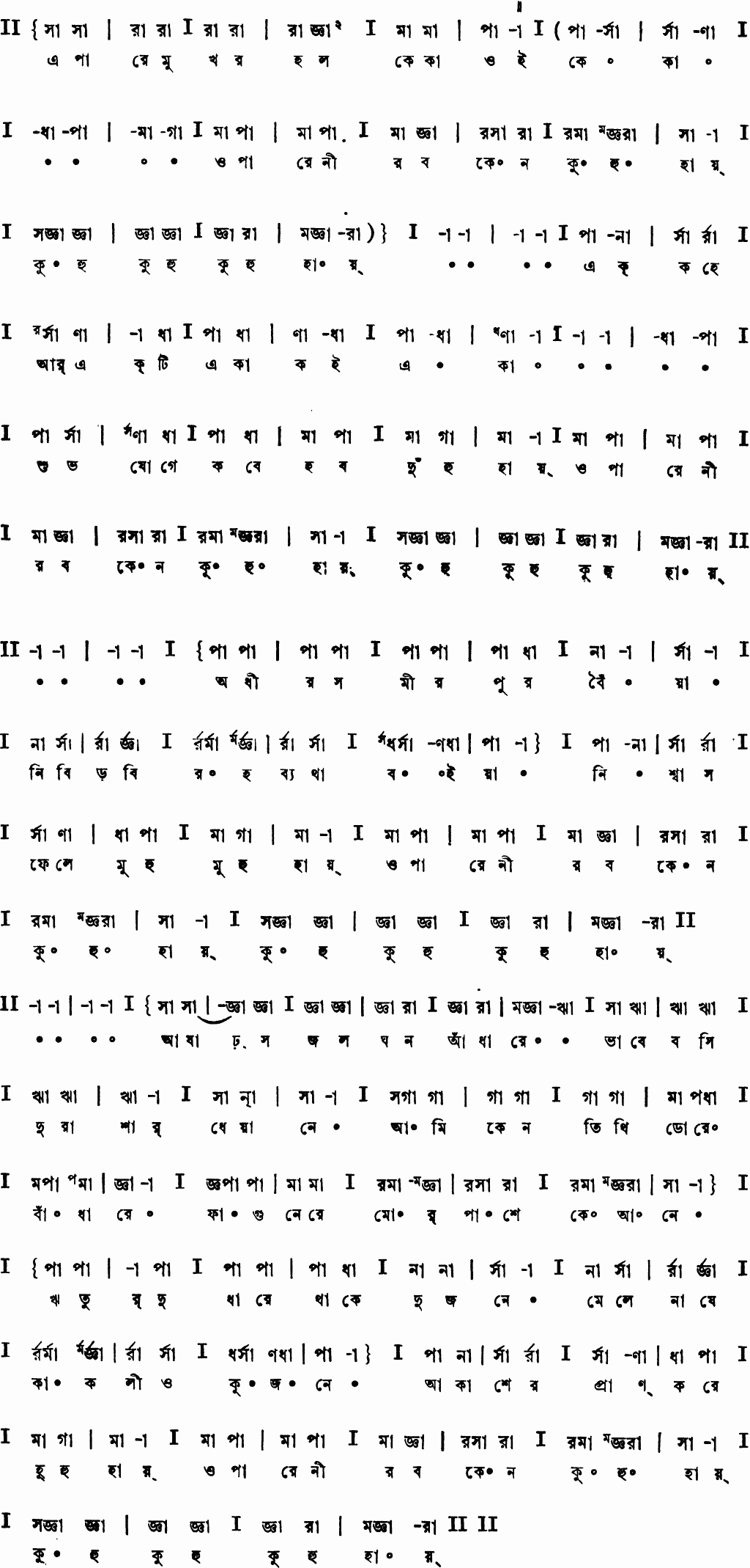 Notation e pare mukhor holo