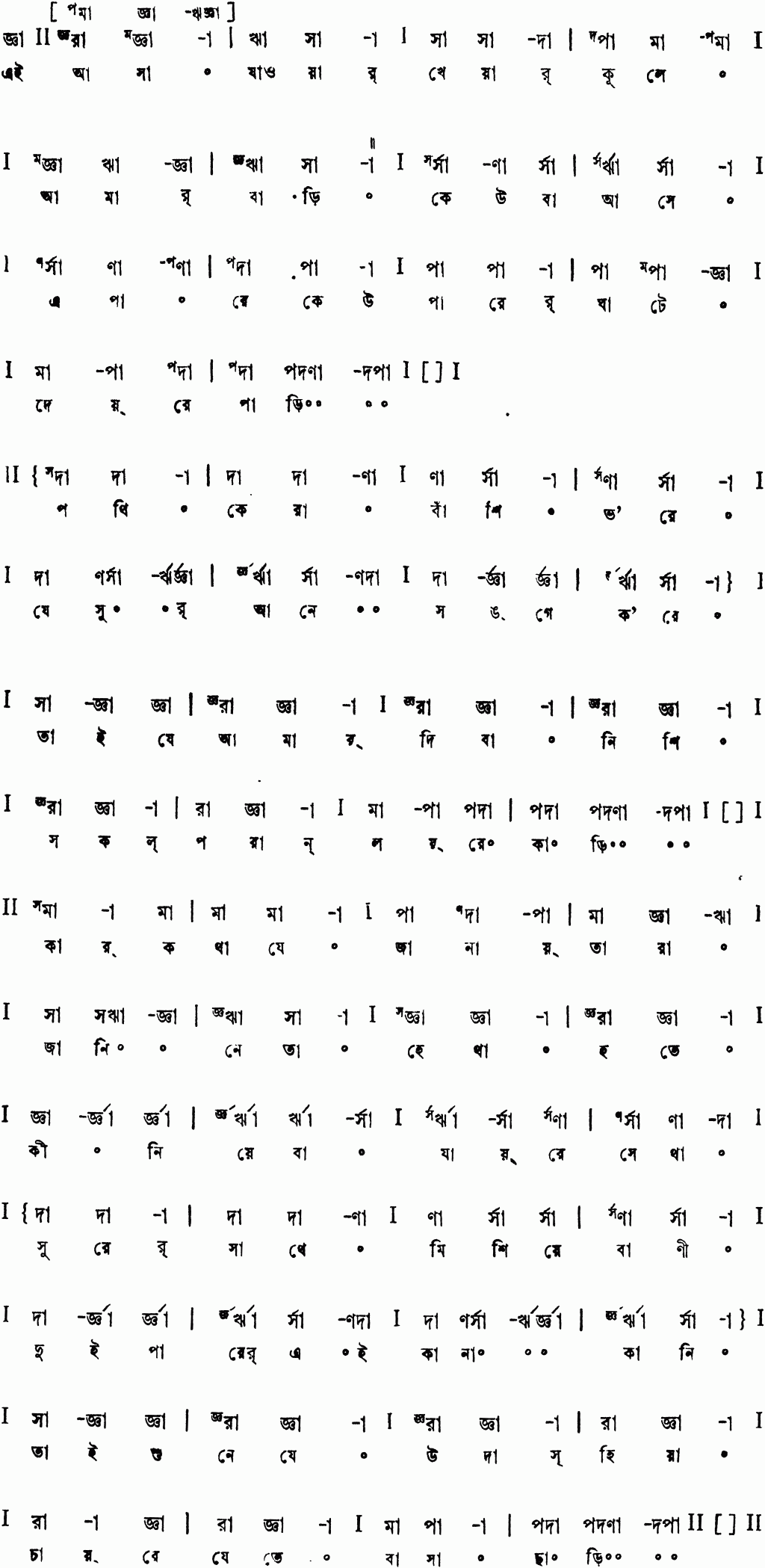 Notation ei asa jawar