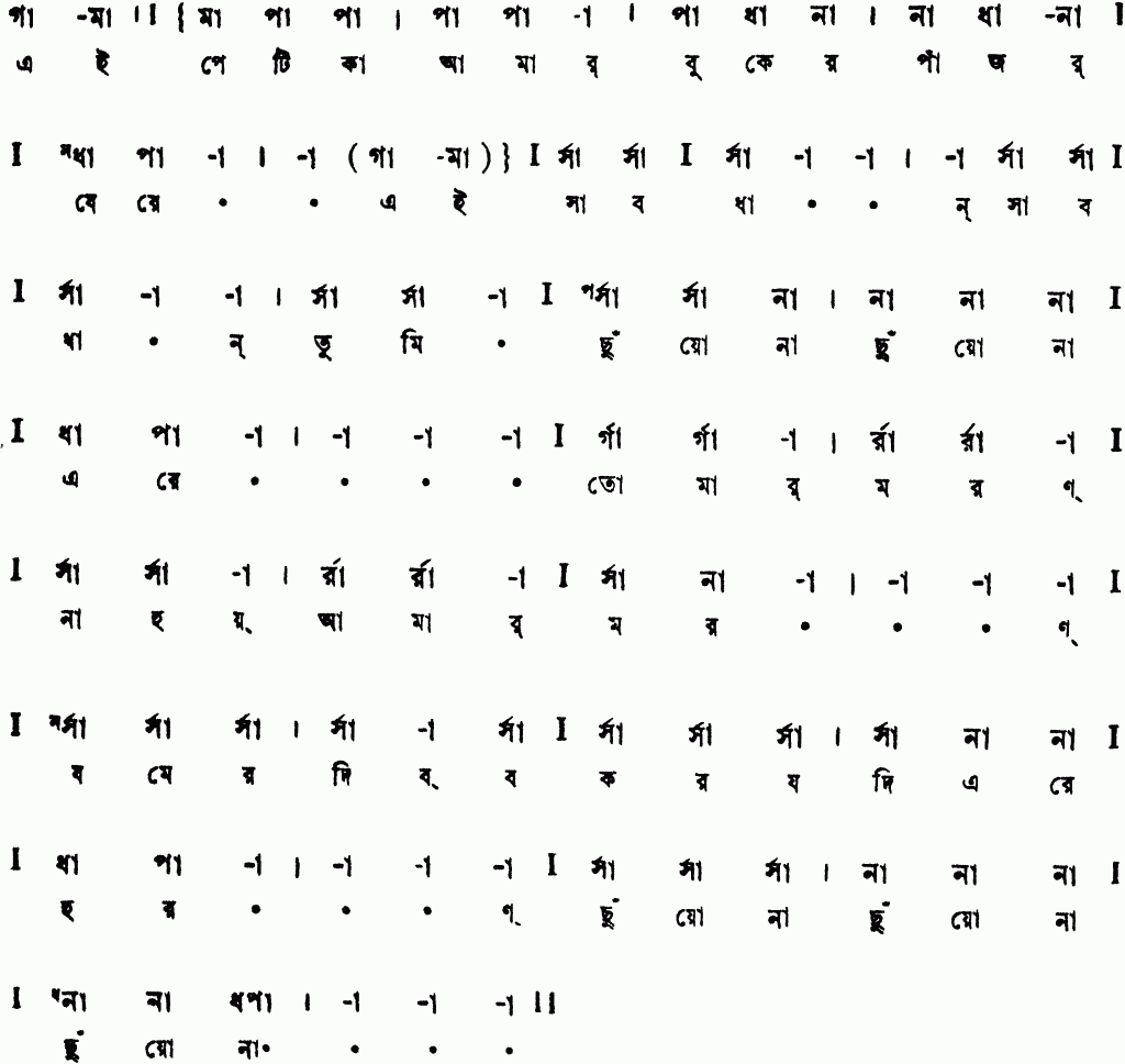 Notation ei petika amar buker