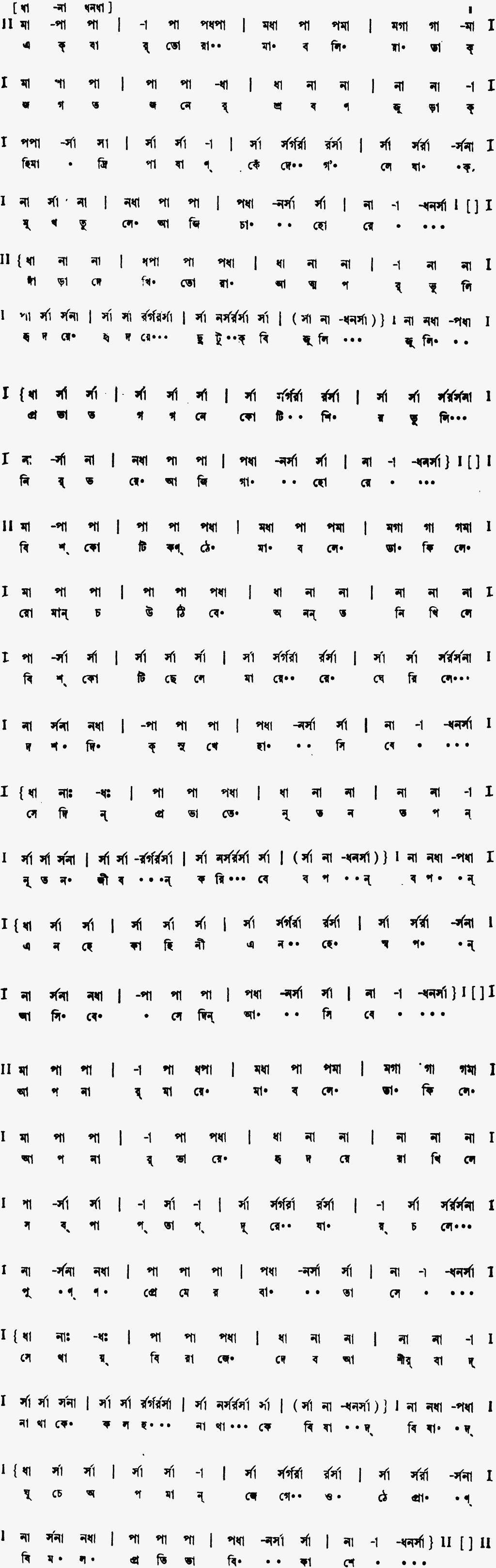 Notation ekbar tora ma bolia