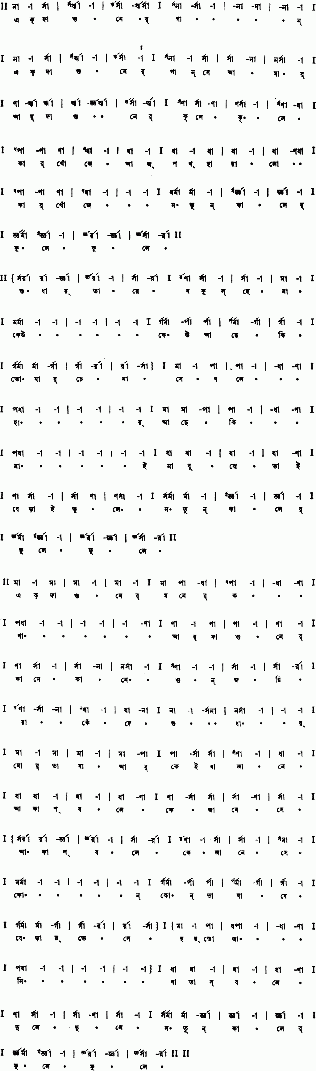 Notation ek phaguner gan