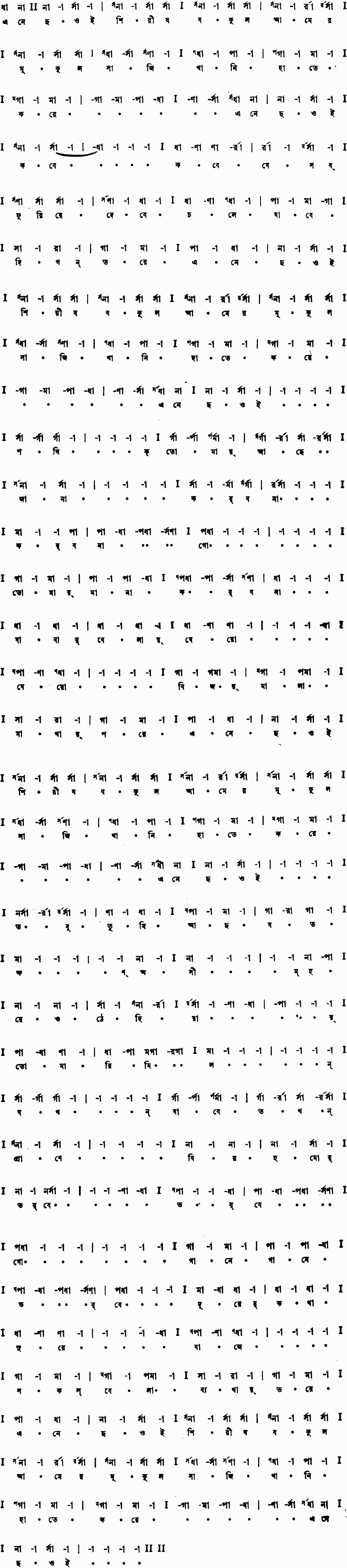 Notation enechho oi sirish bokul