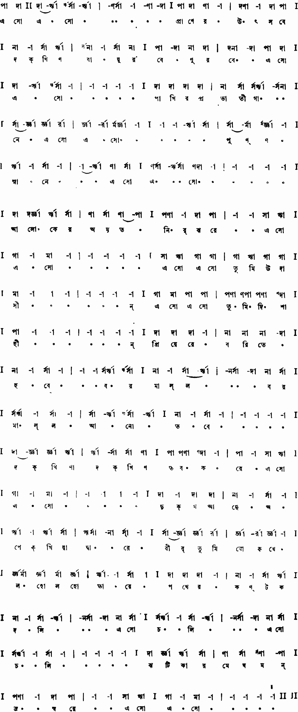 Notation eso eso praner utsabe