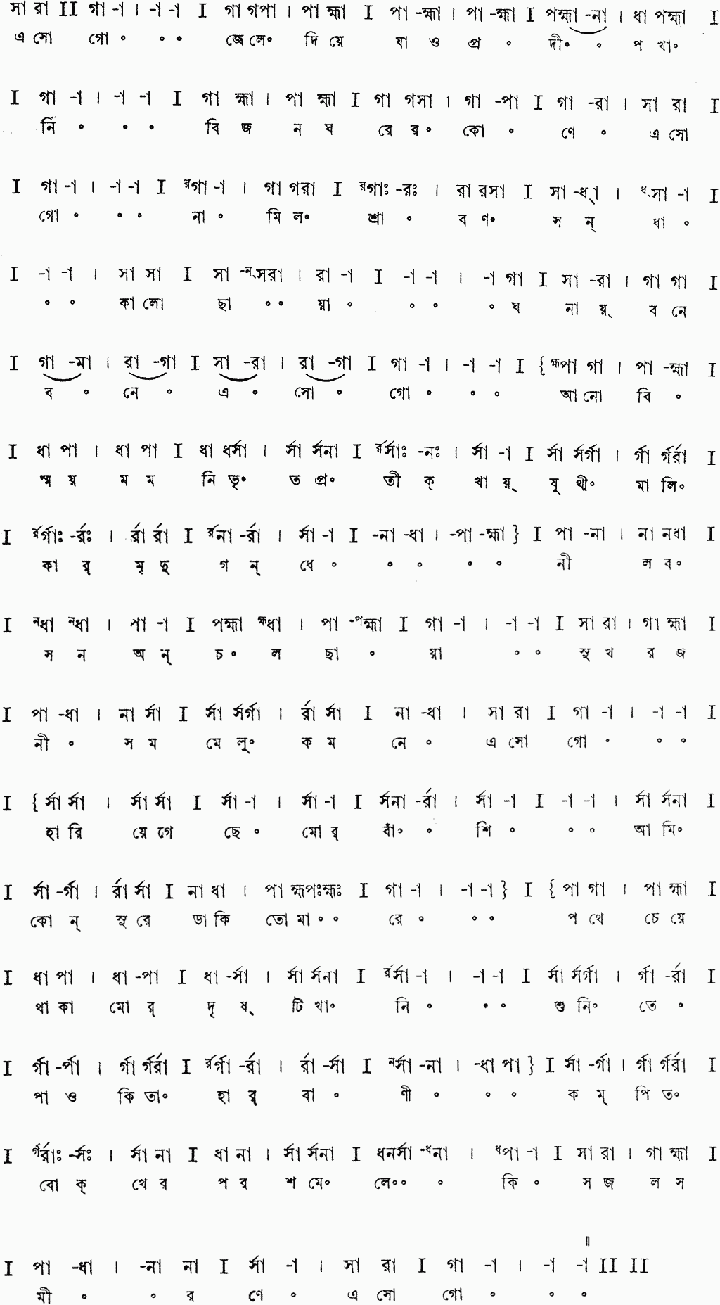 Notation eso go jwele diye jao