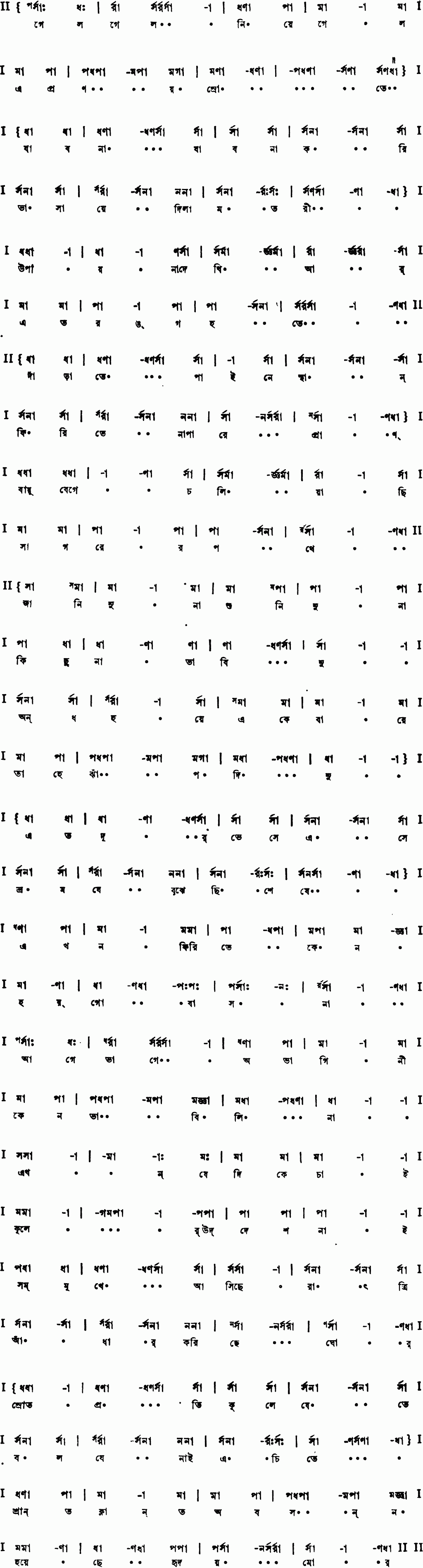 Notation gelo gelo niye gelo