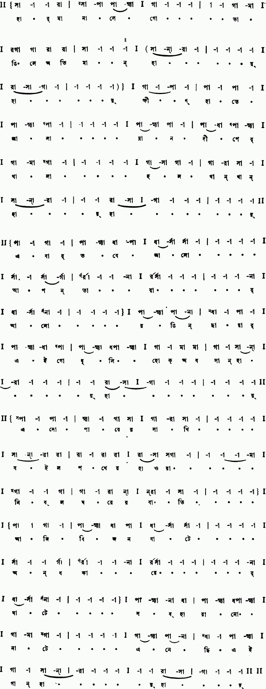 Notation har manale go