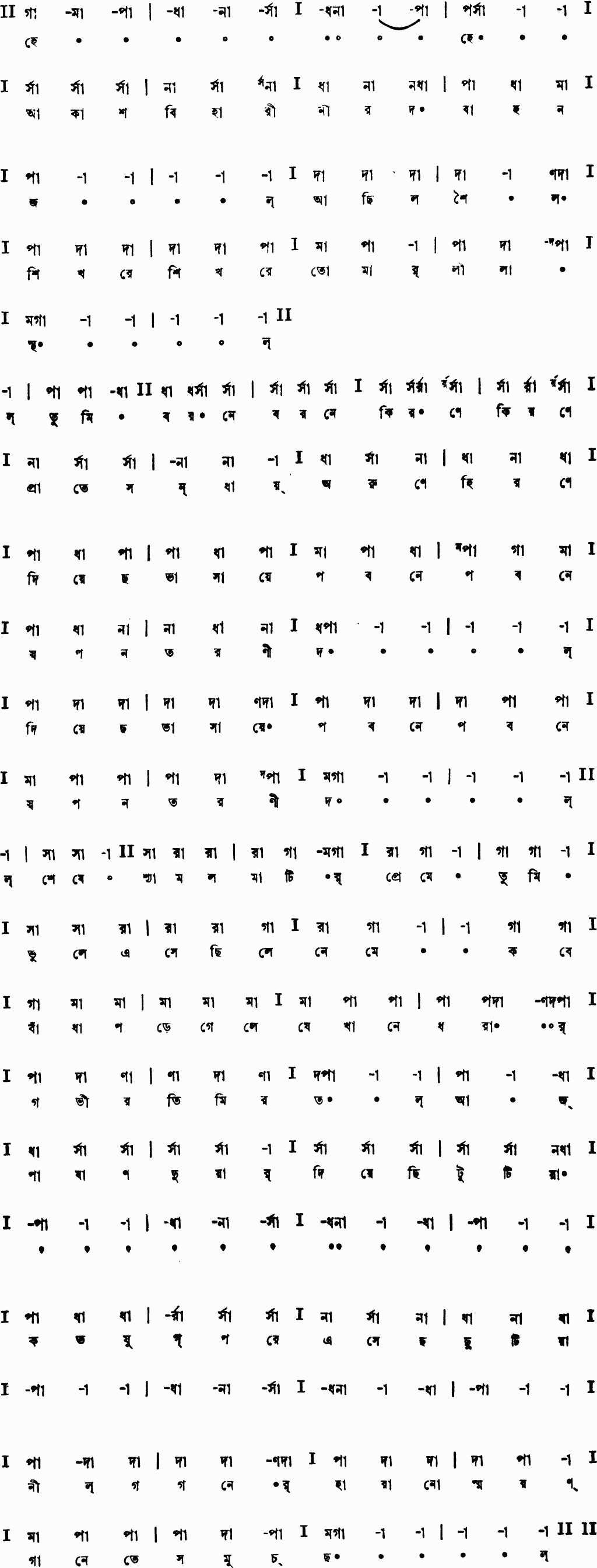 Notation he akashbihari
