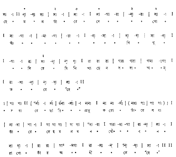 Notation he mon tare dekho