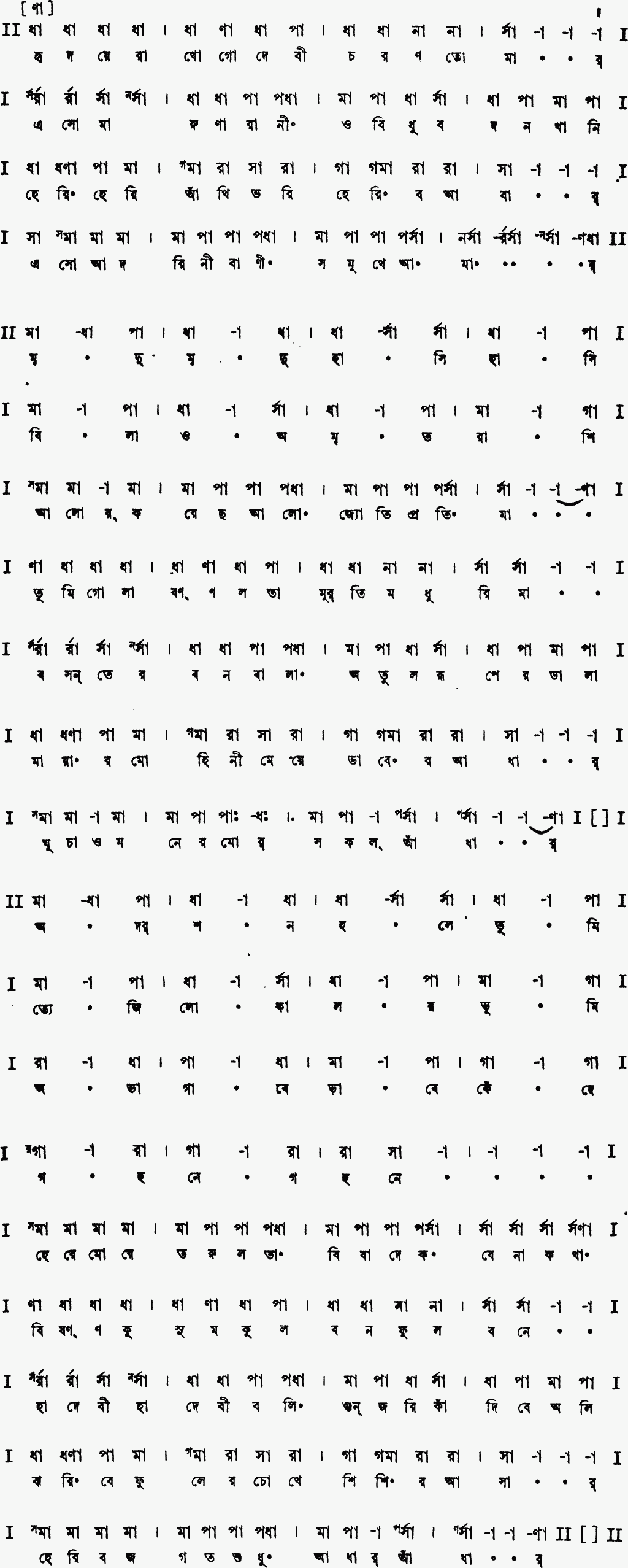 Notation hridoye rakho go