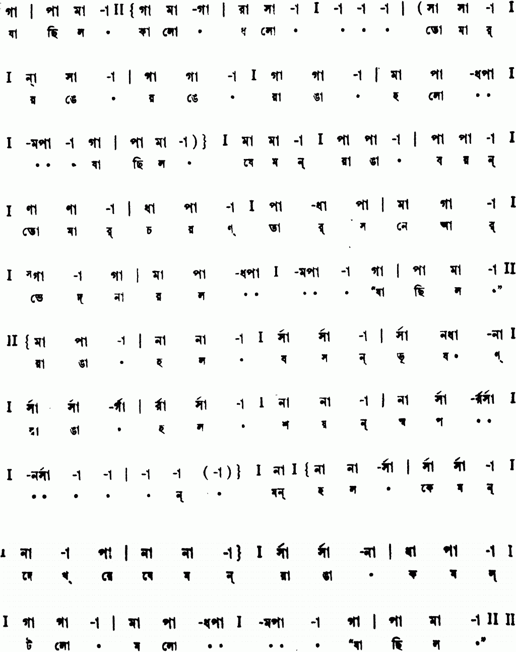 Notation ja chilo kalo dhalo