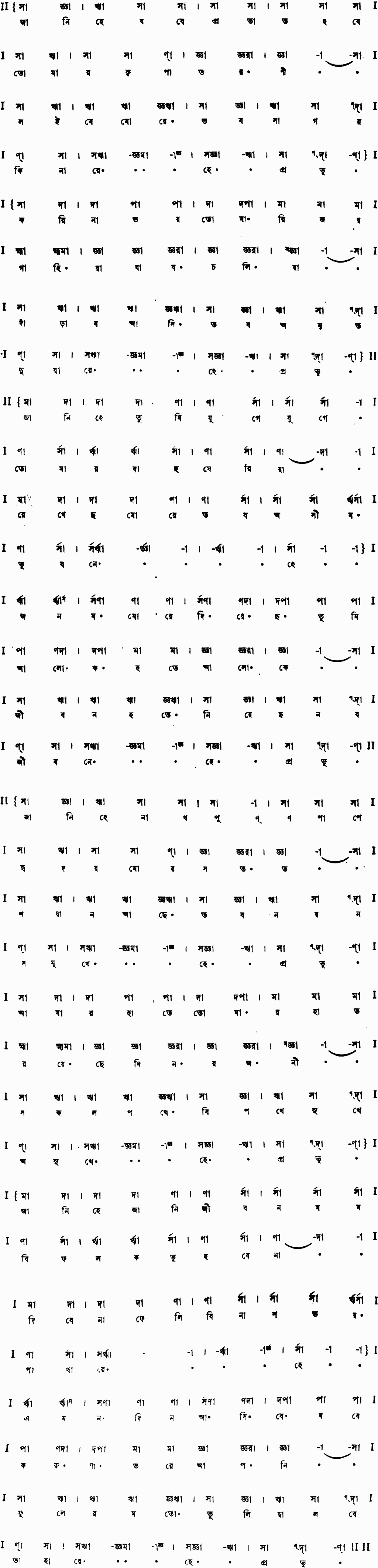 Notation jani he jobe probhat