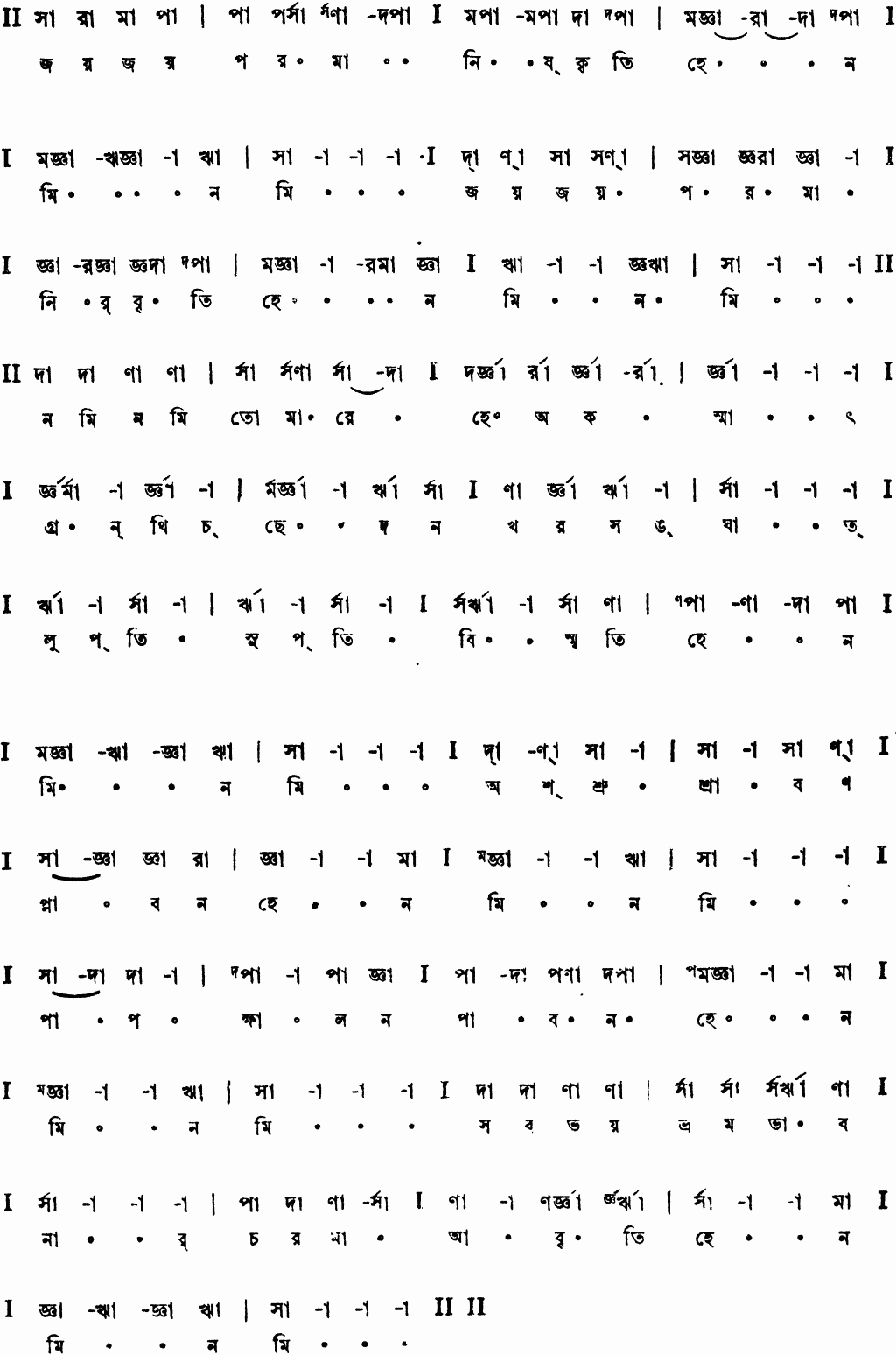 Notation joy joy paroma