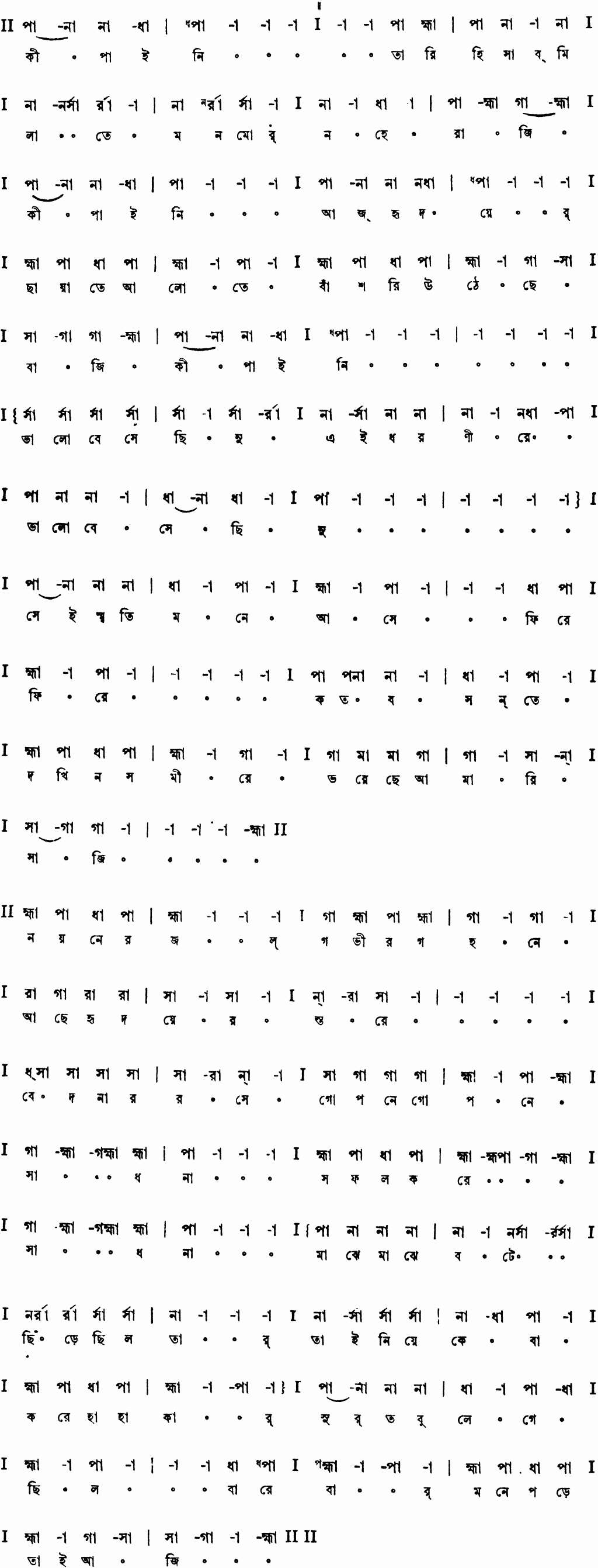 Notation ki pai ni tari hisab