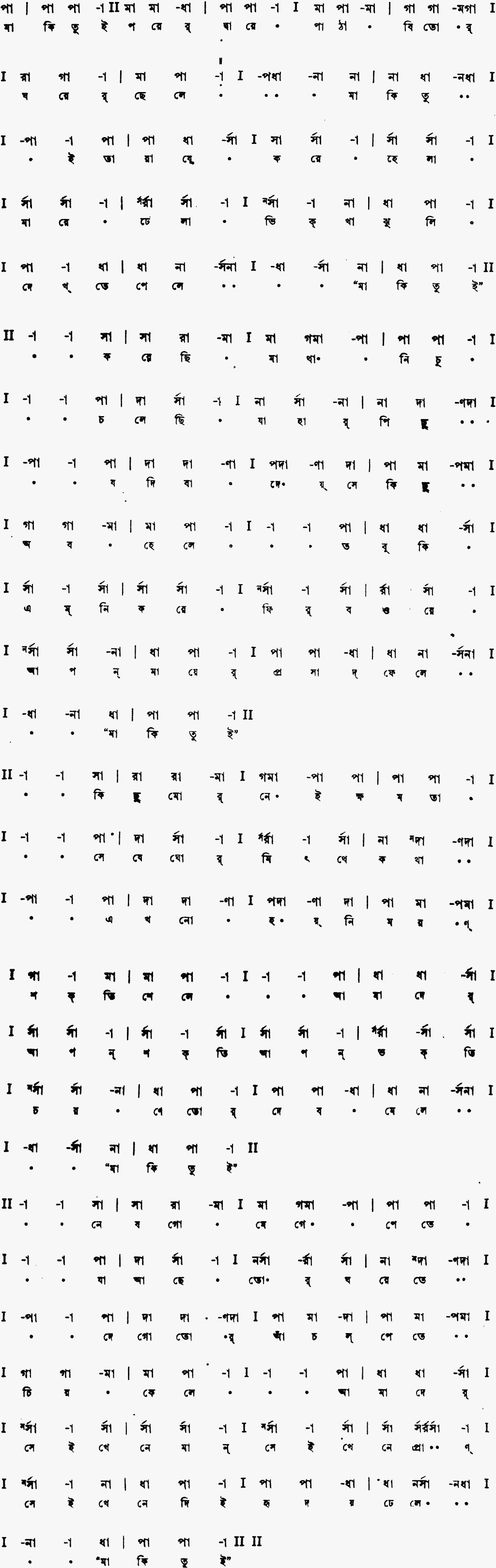 Notation ma ki tui porer dware