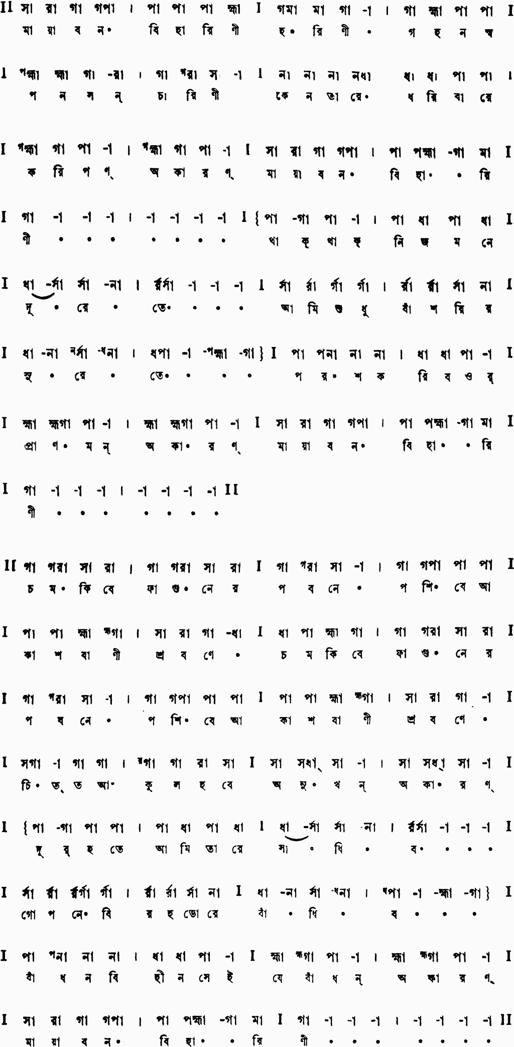 Notation mayabanobiharini horini