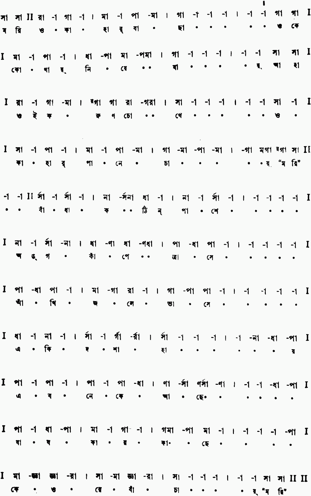 Notation mori o kahar bachha