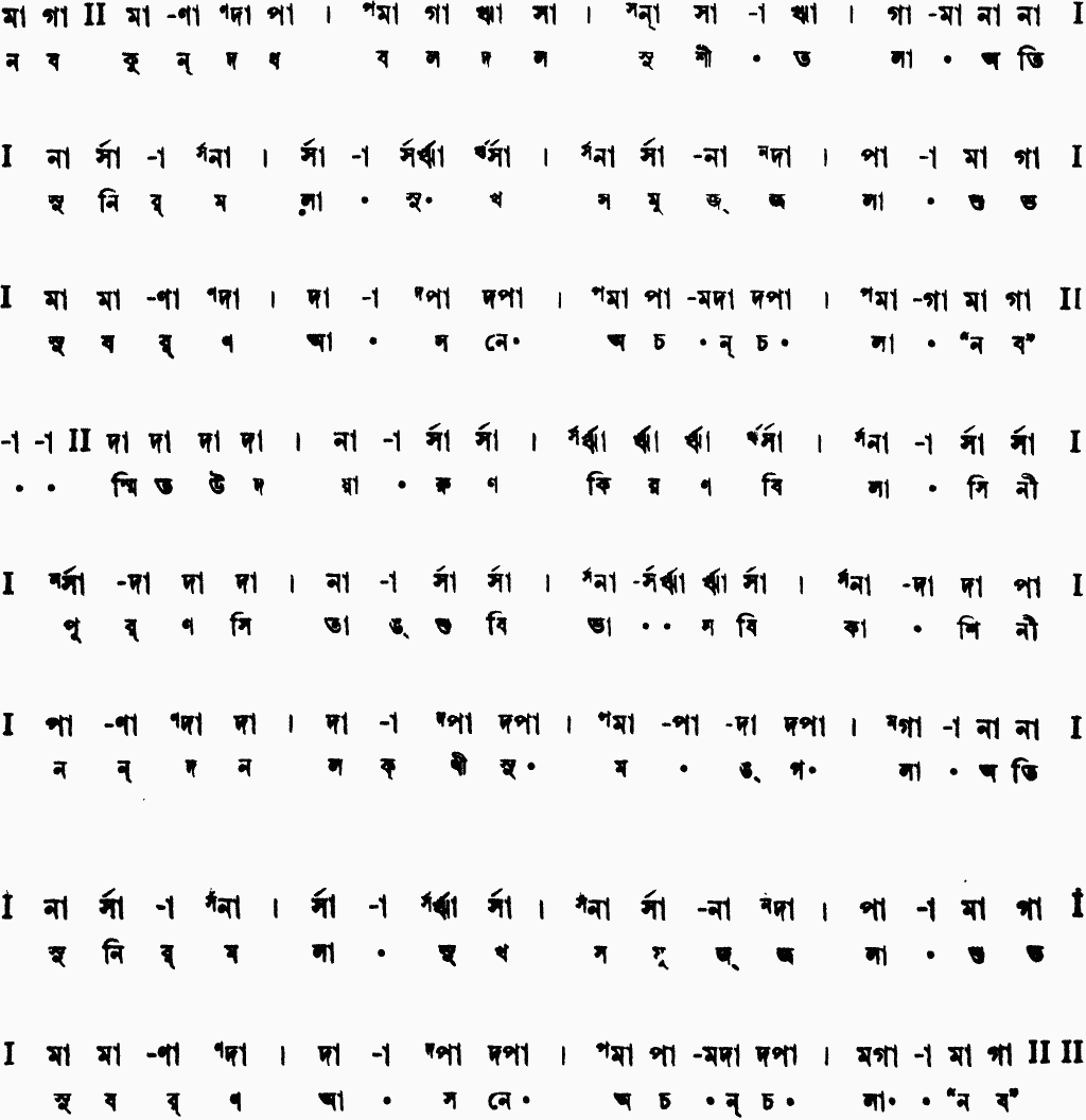 Notation nabo kundodhabalodalosushitala