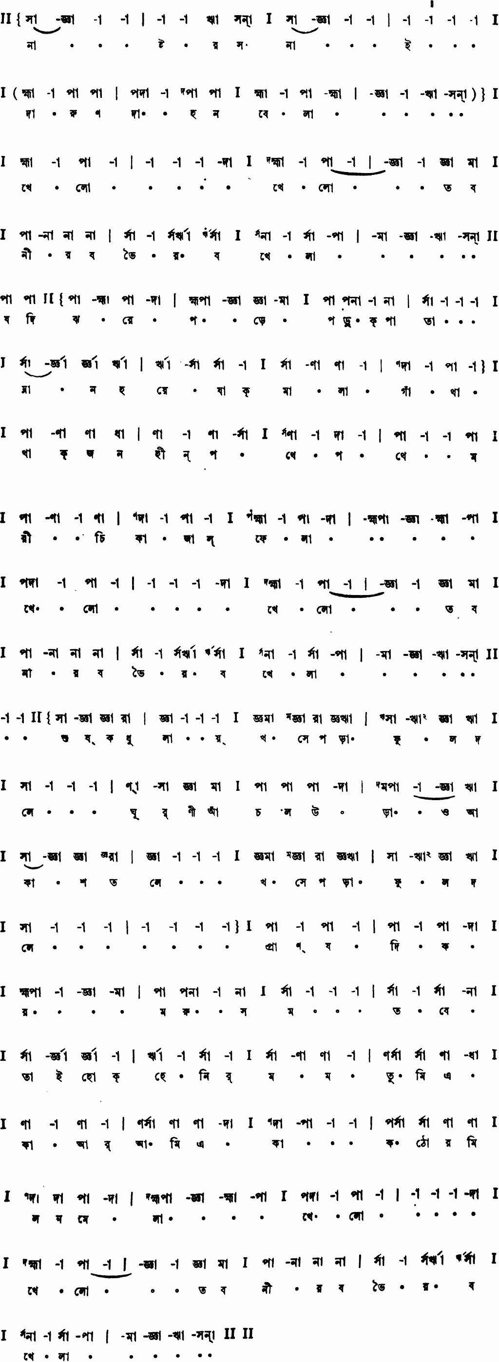 Notation nai raso nai