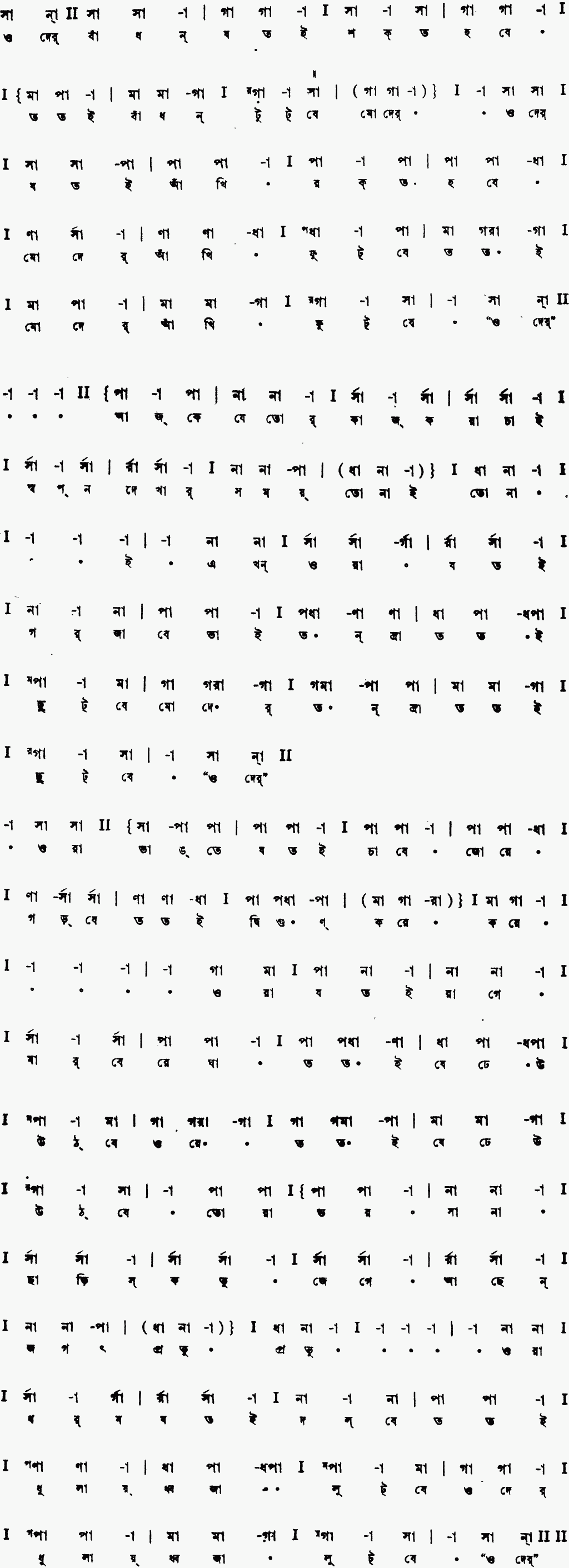 Notation oder badhon jatoi shakta