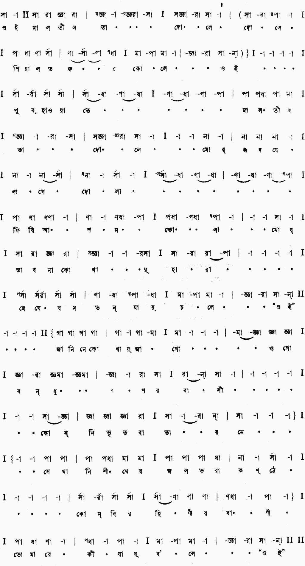 Notation oi malatilata dole