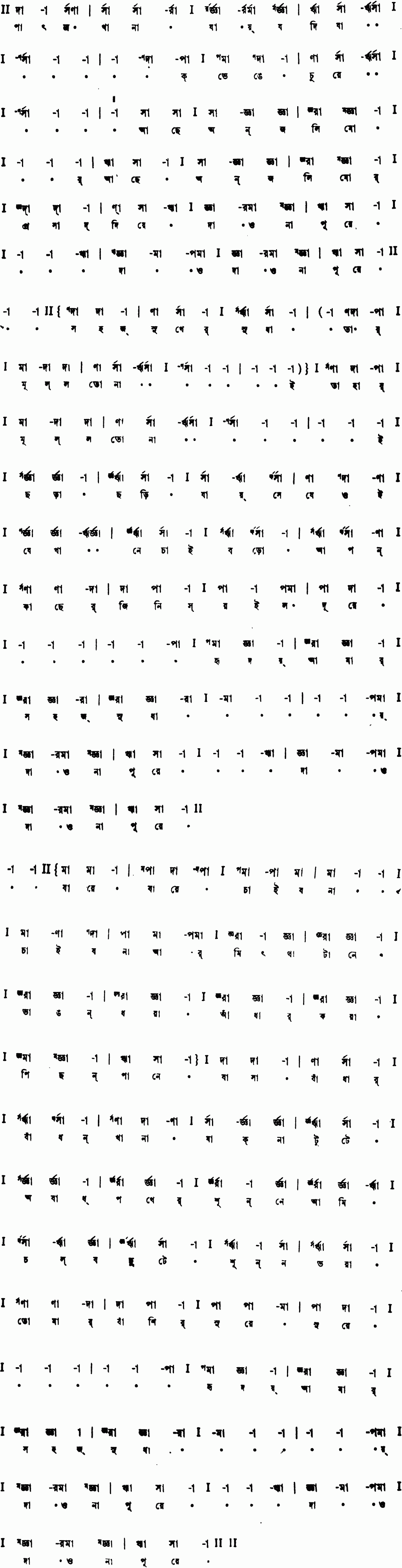 Notation patrakhana jay jodi jak
