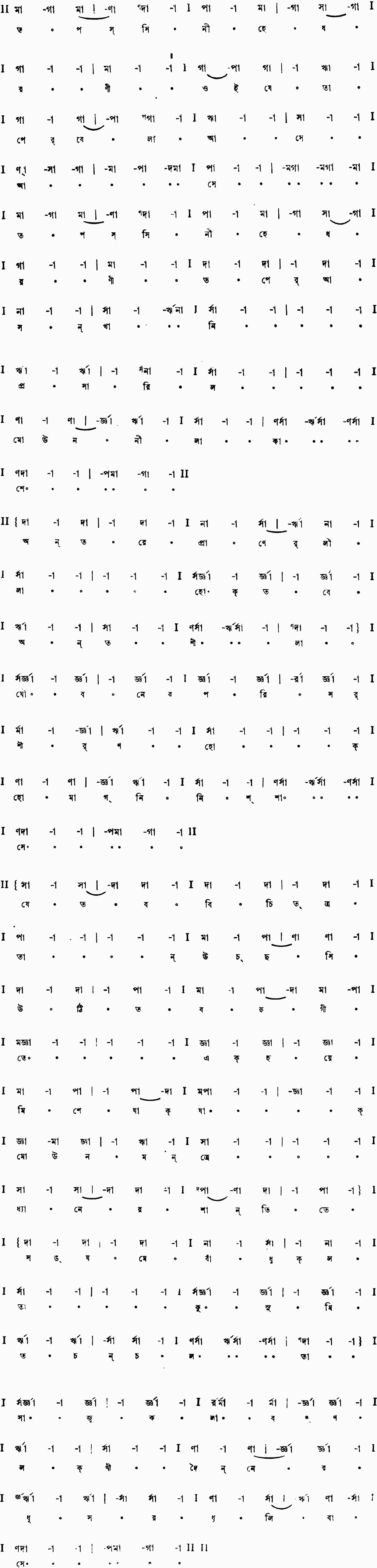 Notation tapaswini he dharani