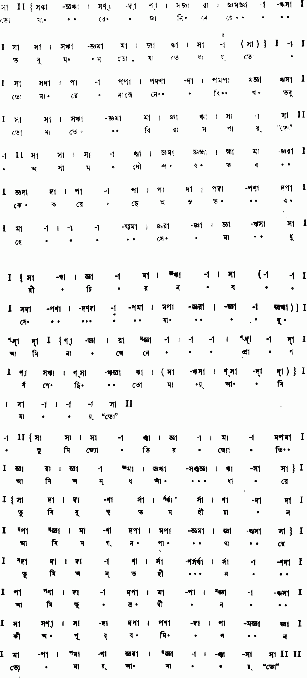 Notation tomare jani ne he