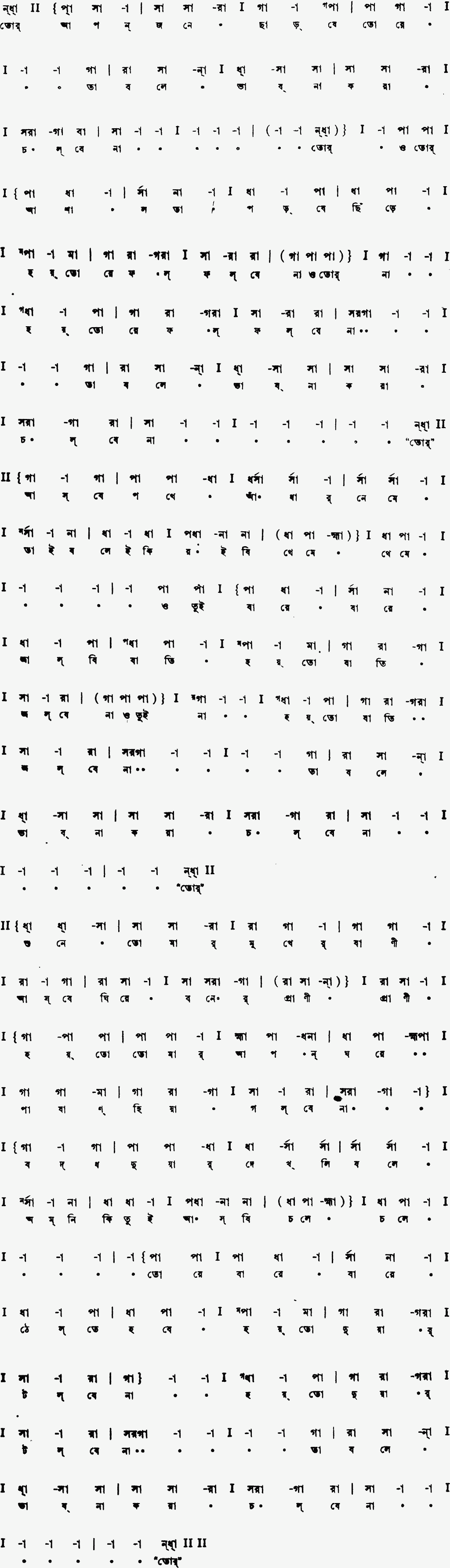 Notation tor apon jone chharbe